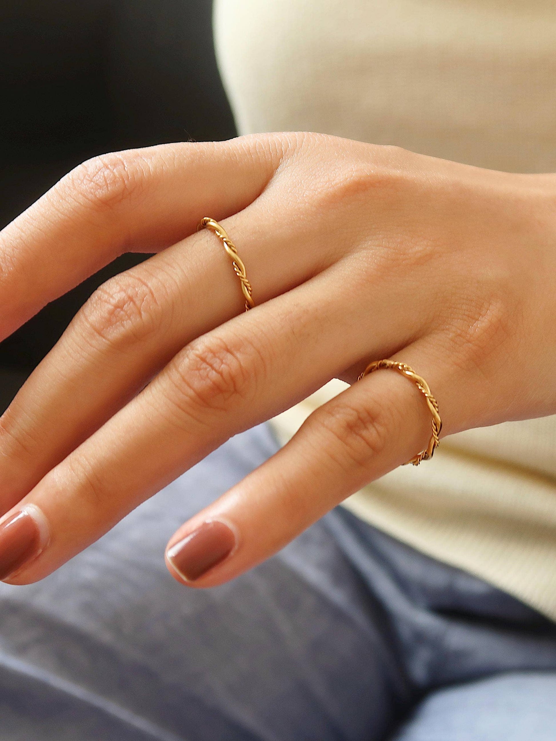 Riley Thin Braided Ring
