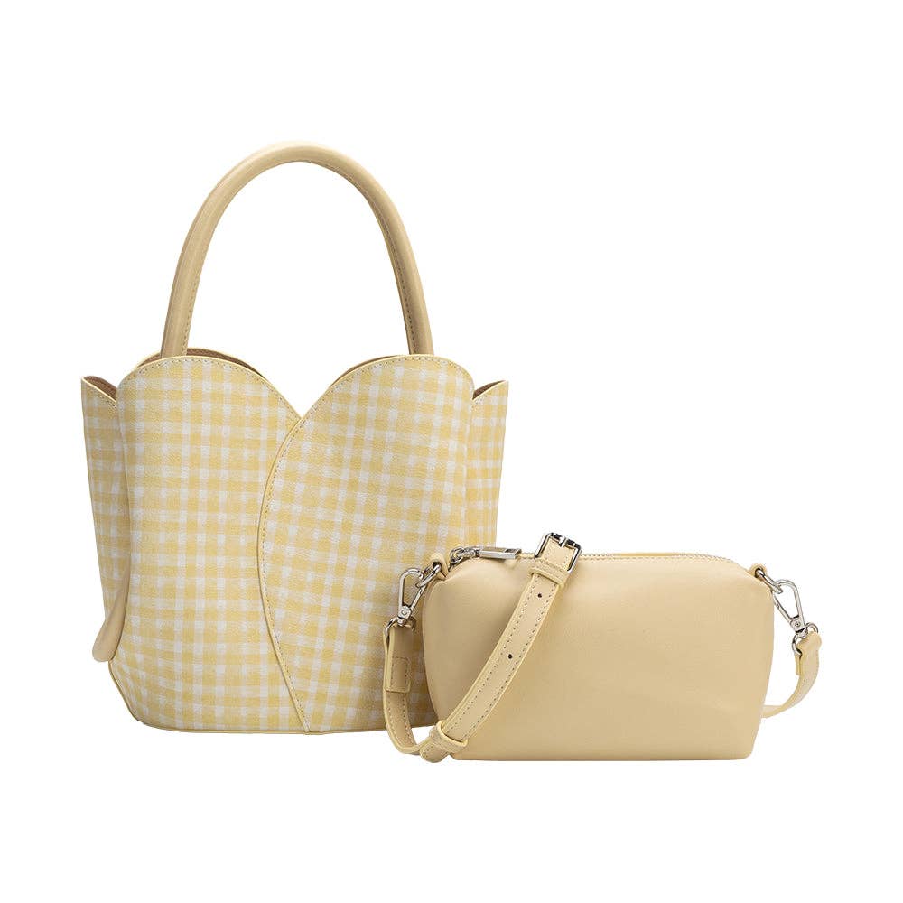 Tulip Bag in Yellow Gingham