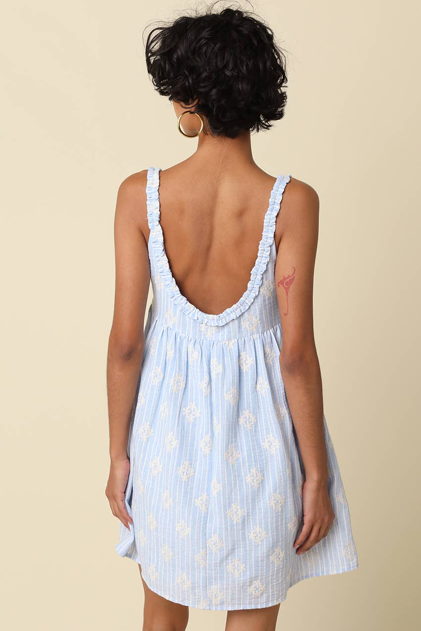 Anne Babydoll Tie Mini Dress