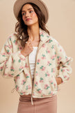 Felicity Floral Sherpa Jacket in English Rose