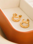 Maddison Gold Double C Hoop Earrings