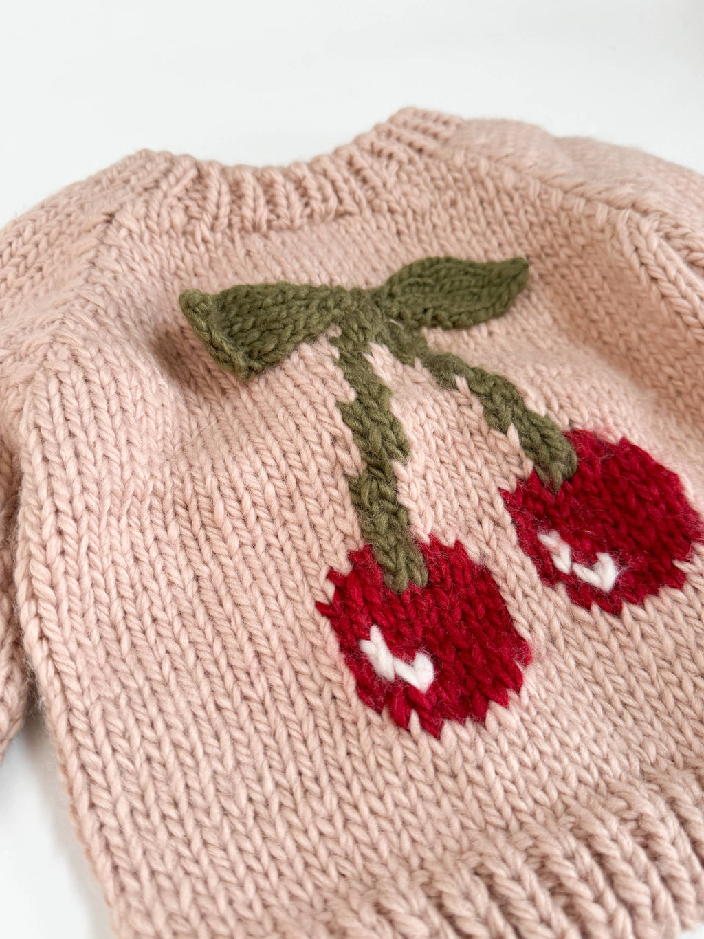 Cherry Pullover Baby Sweater