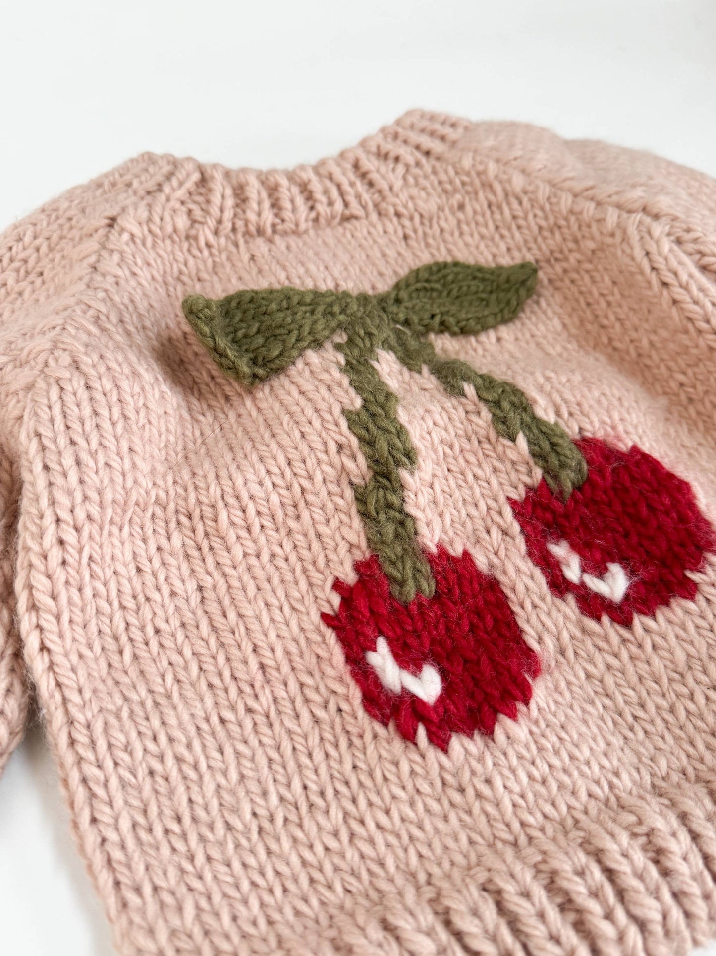 Cherry Pullover Baby Sweater
