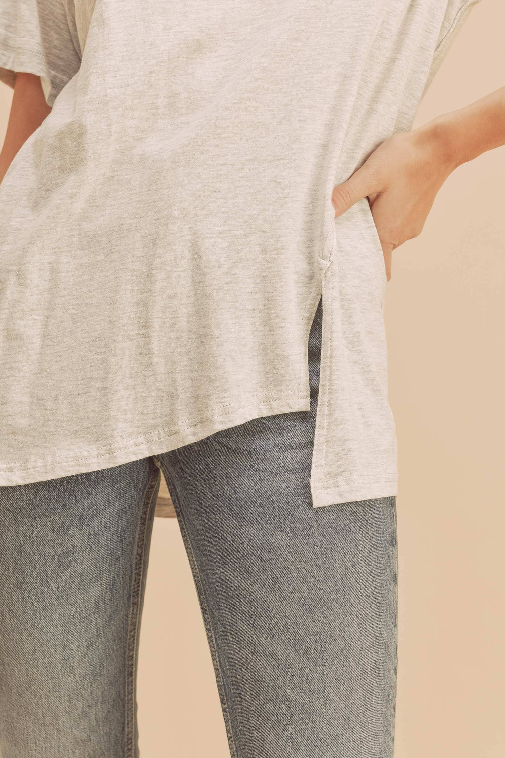 Dottie Top in Heather White