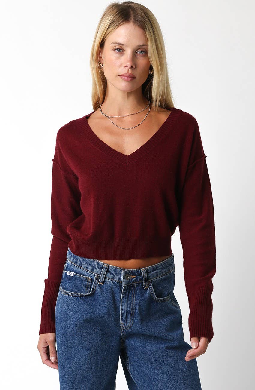 Shelley Sweater in Burgundy