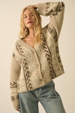 Mocha Mirage Jacquard Cardigan