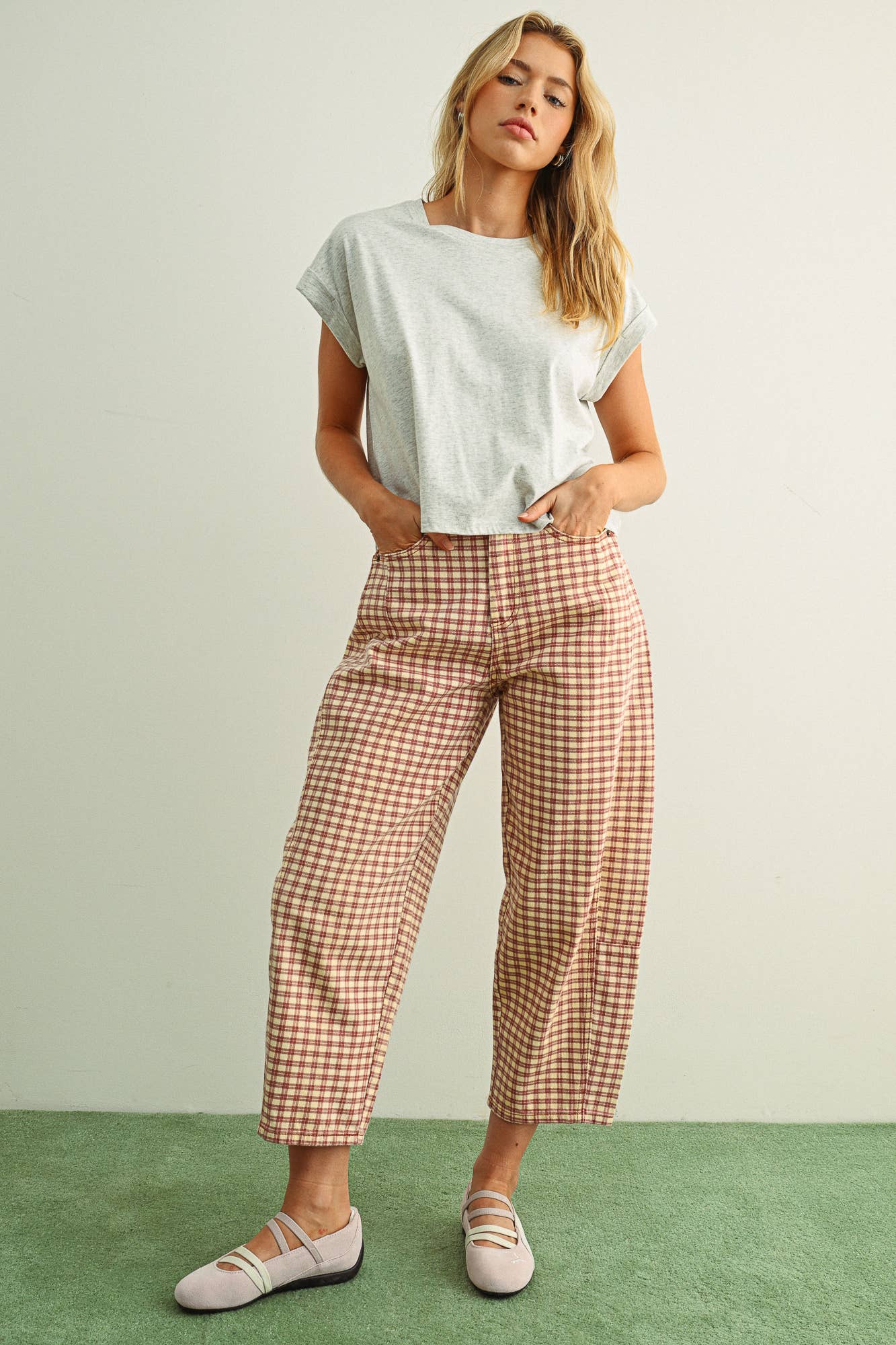 Spring Fling Barrel Pants in Pink