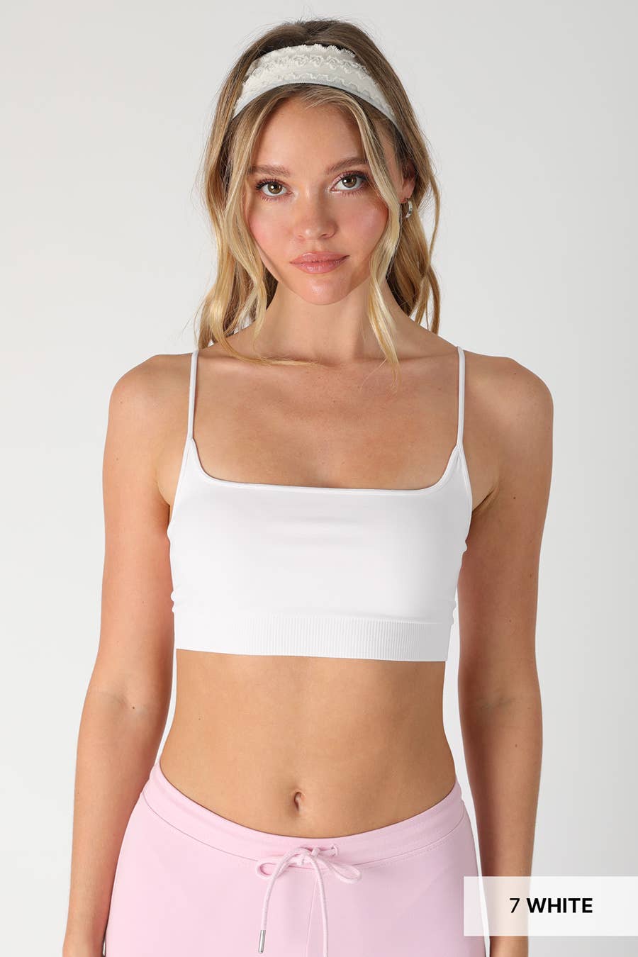 Micro Square Bralette in White
