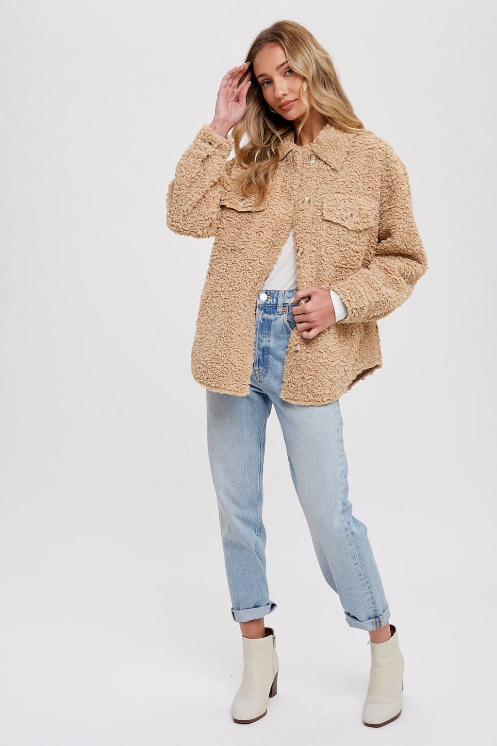 Porter Boucle Jacket in Latte