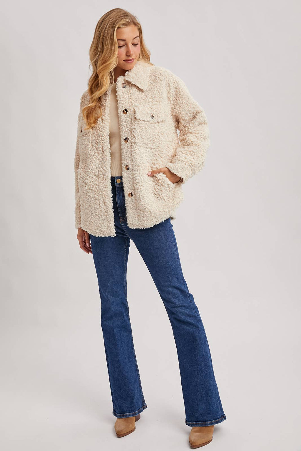 Porter Boucle Jacket in Cream