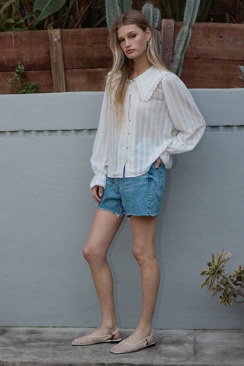 Celeste Lace Pintuck Blouse