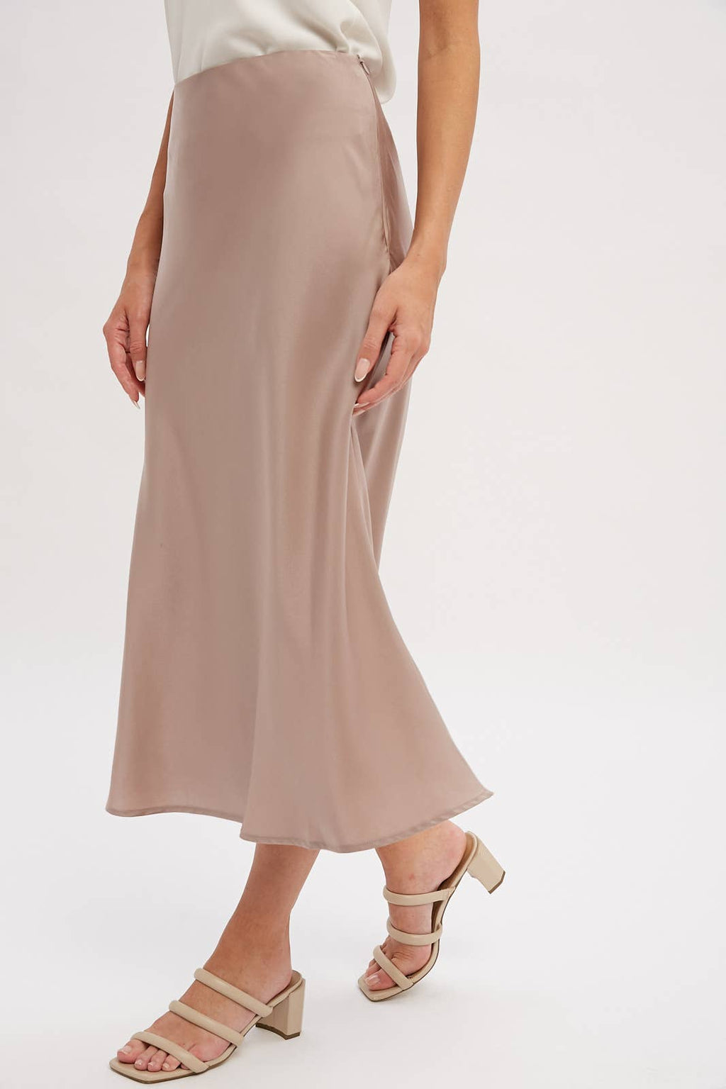Miley Satin Midi Skirt