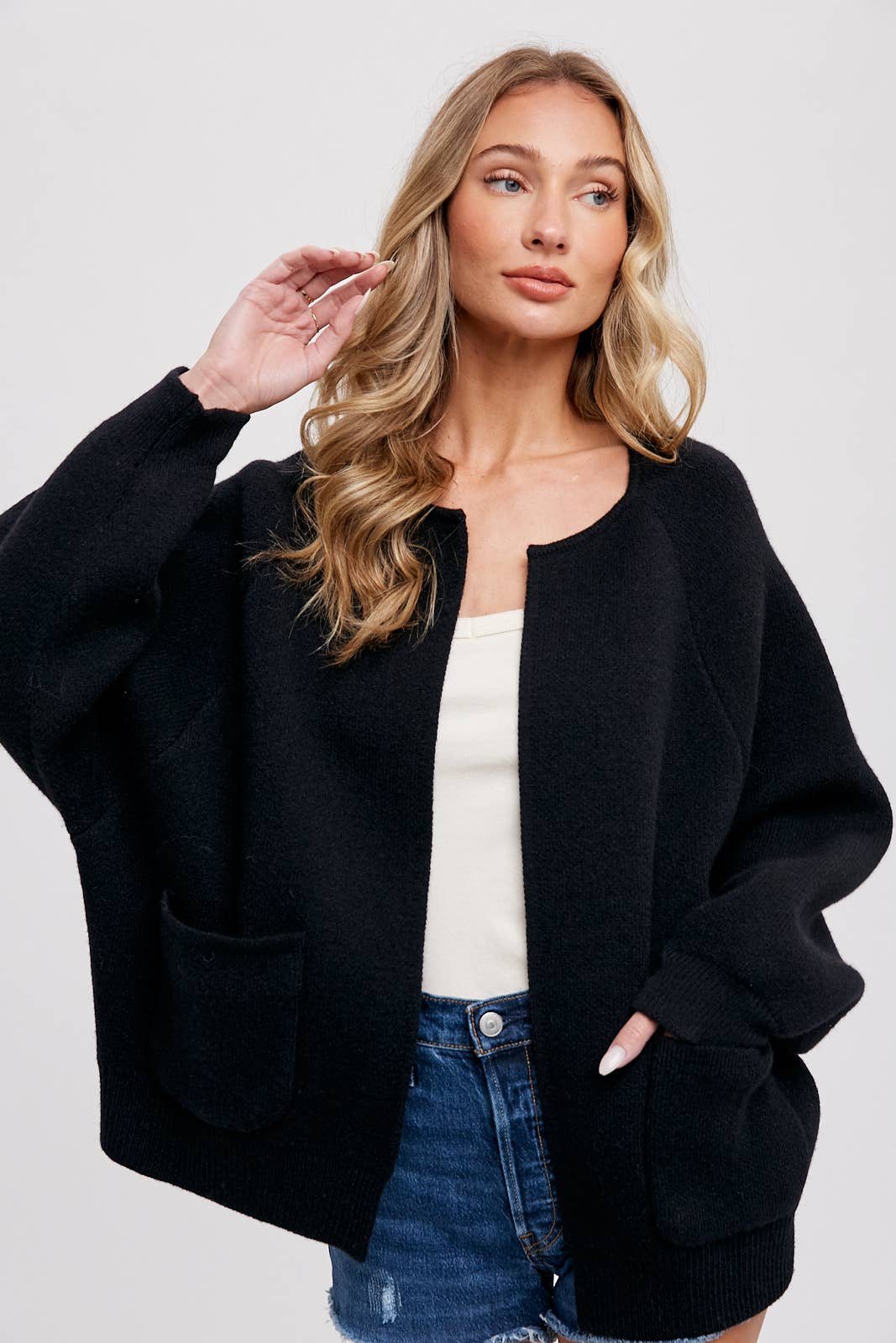 Elyse Knit Jacket in Beige