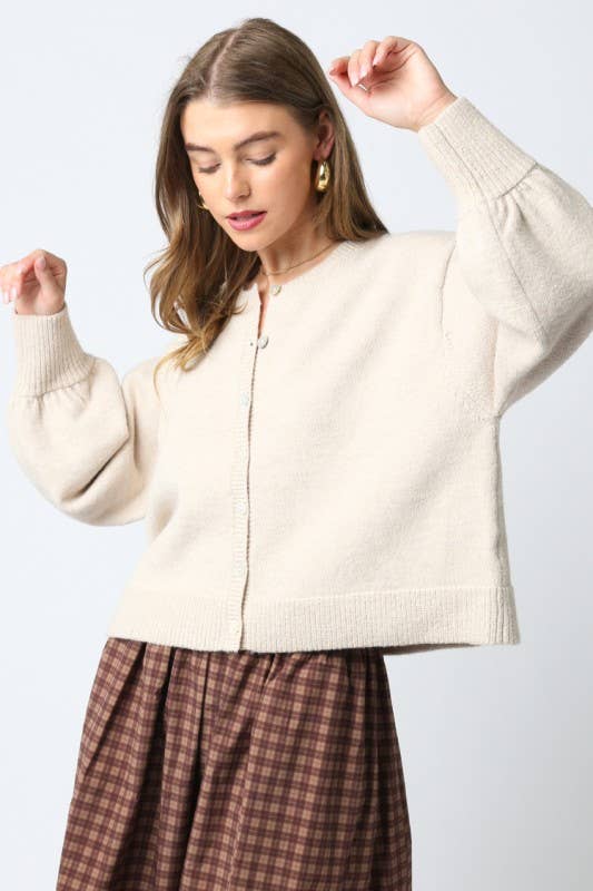 Lina Knit Top in Ecru