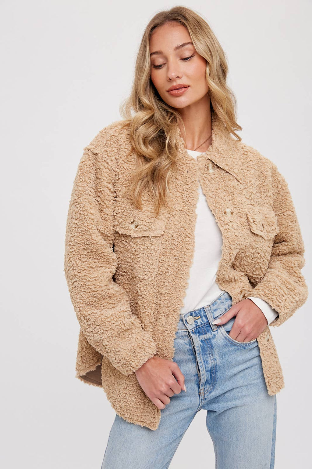 Porter Boucle Jacket in Latte