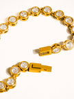 Amity Gold Round Rhinestone Bracelet
