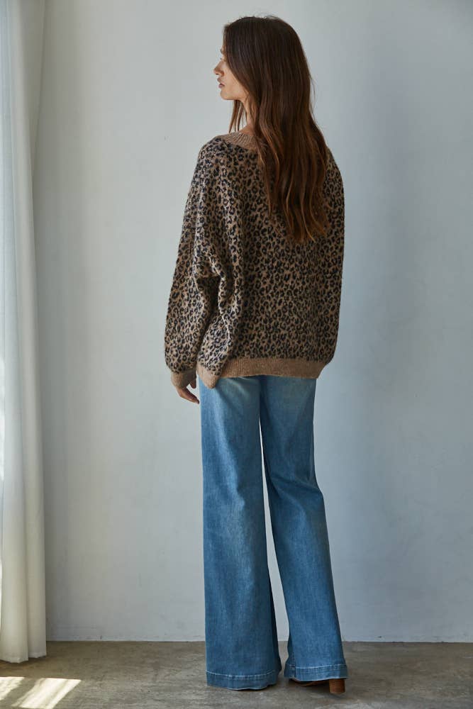 Leonie Animal Print Cardigan