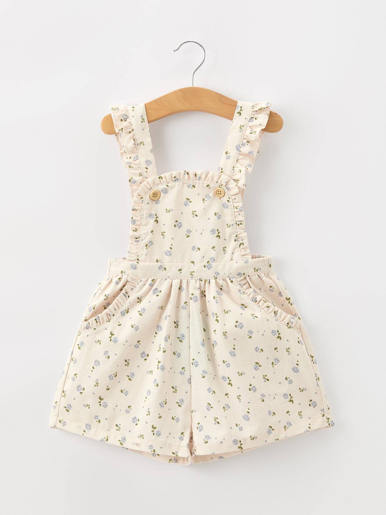 Girls Floral Print Romper