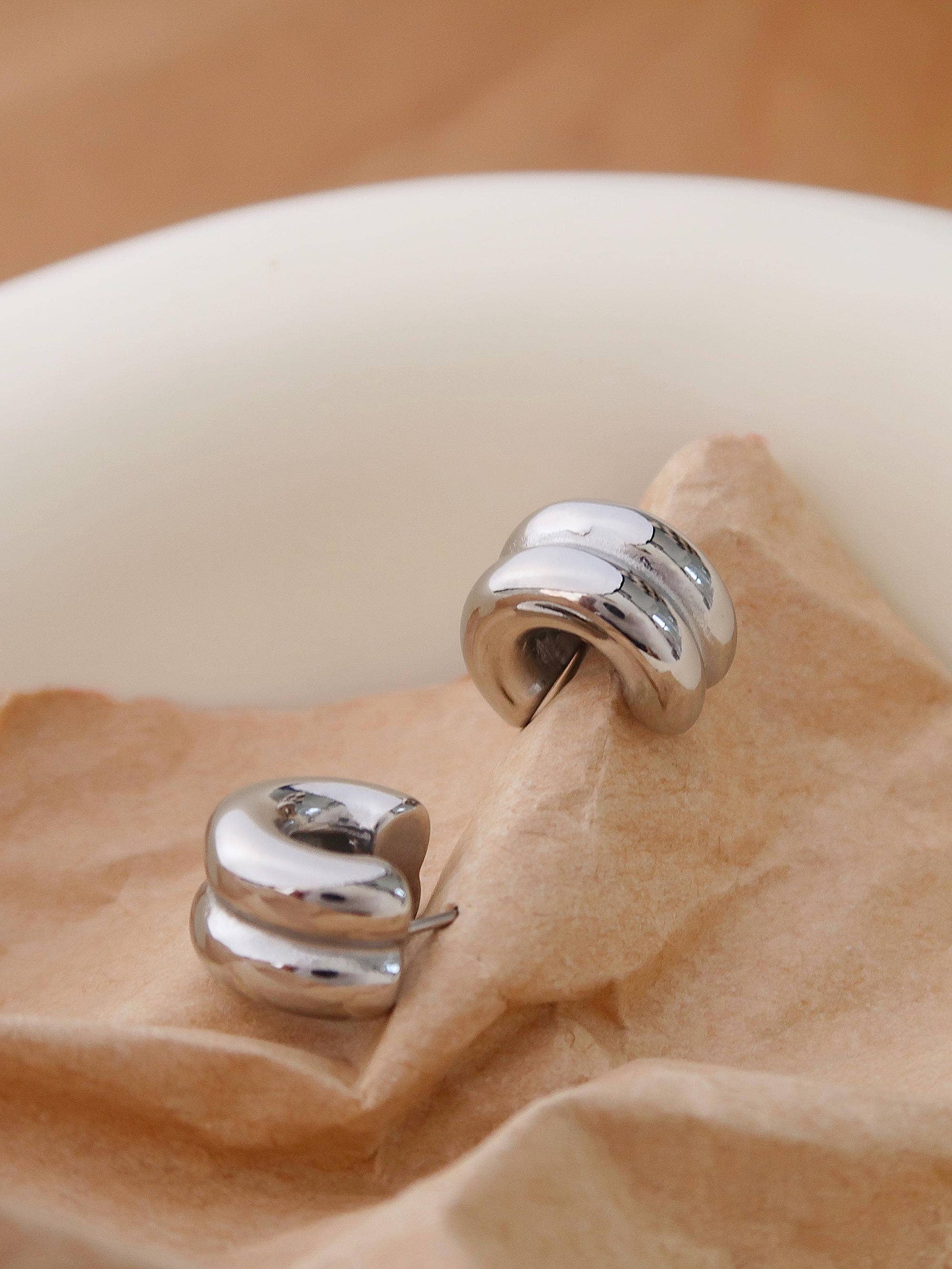 Emma Multi-Colored Double C-Hoop Earring