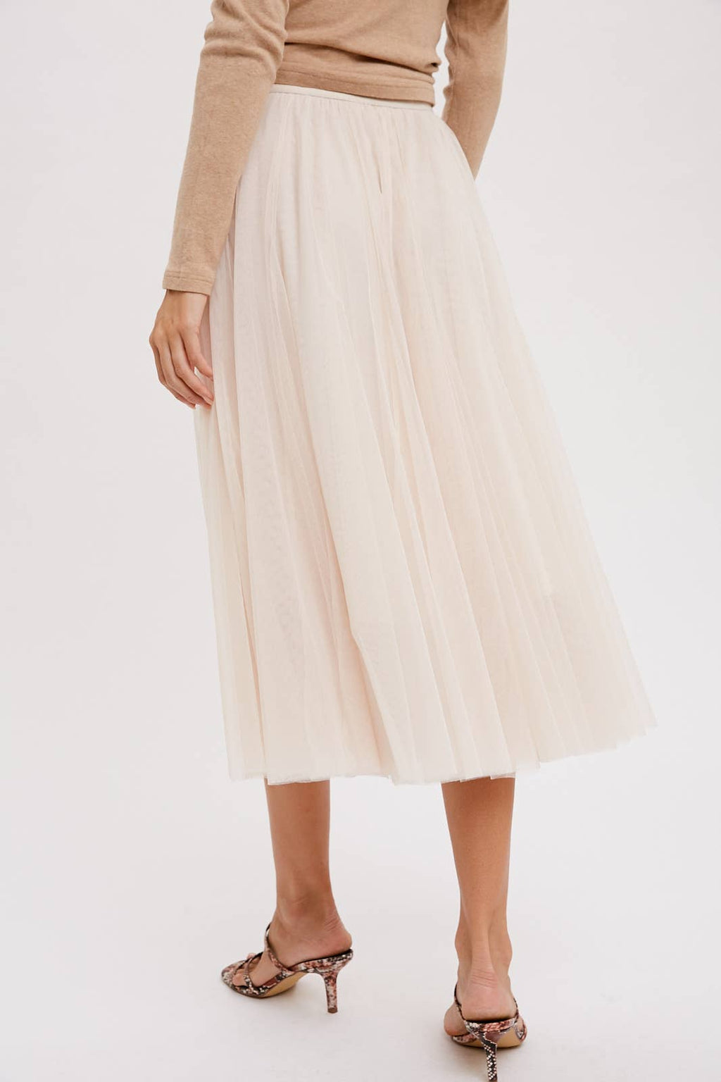 Rinna Tulle Midi Skirt