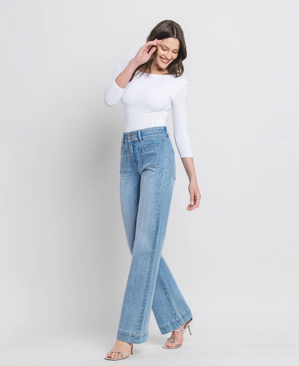 90s Vintage Super High Rise Flare Jeans