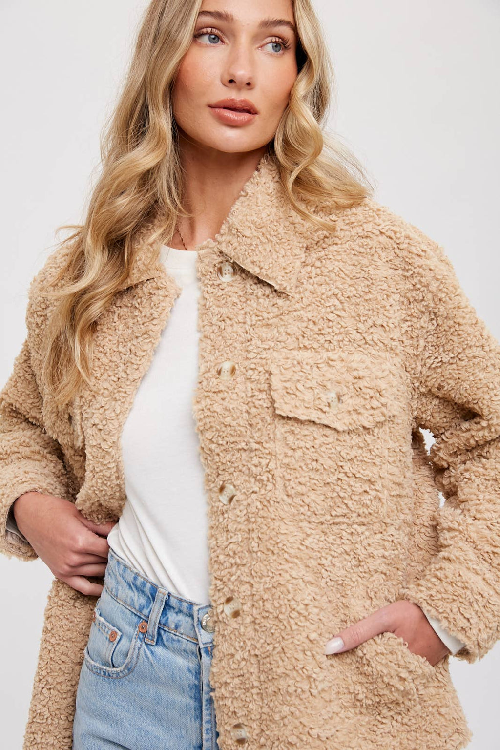 Porter Boucle Jacket in Latte