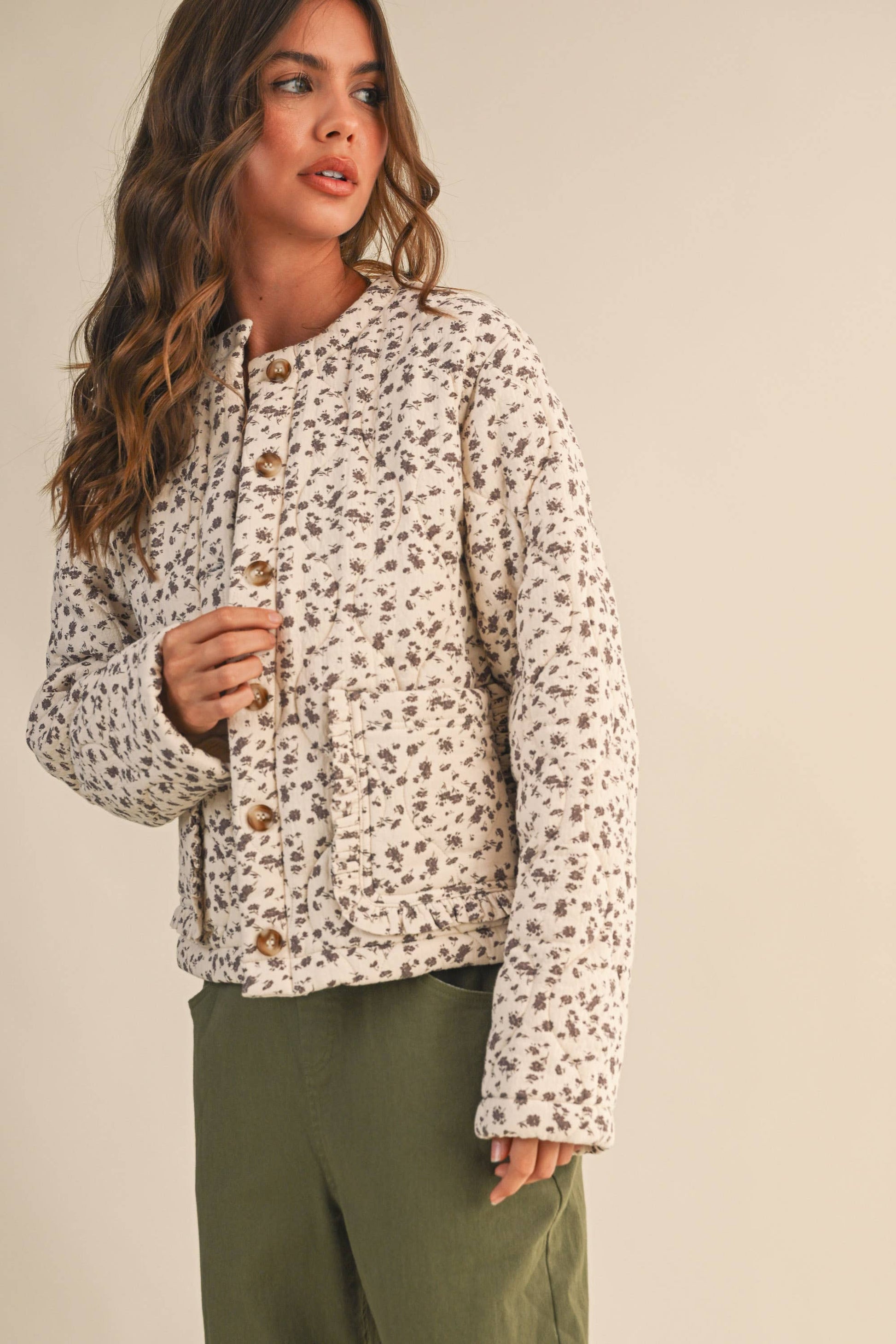 Ditsy Bloom Quilted Jacket