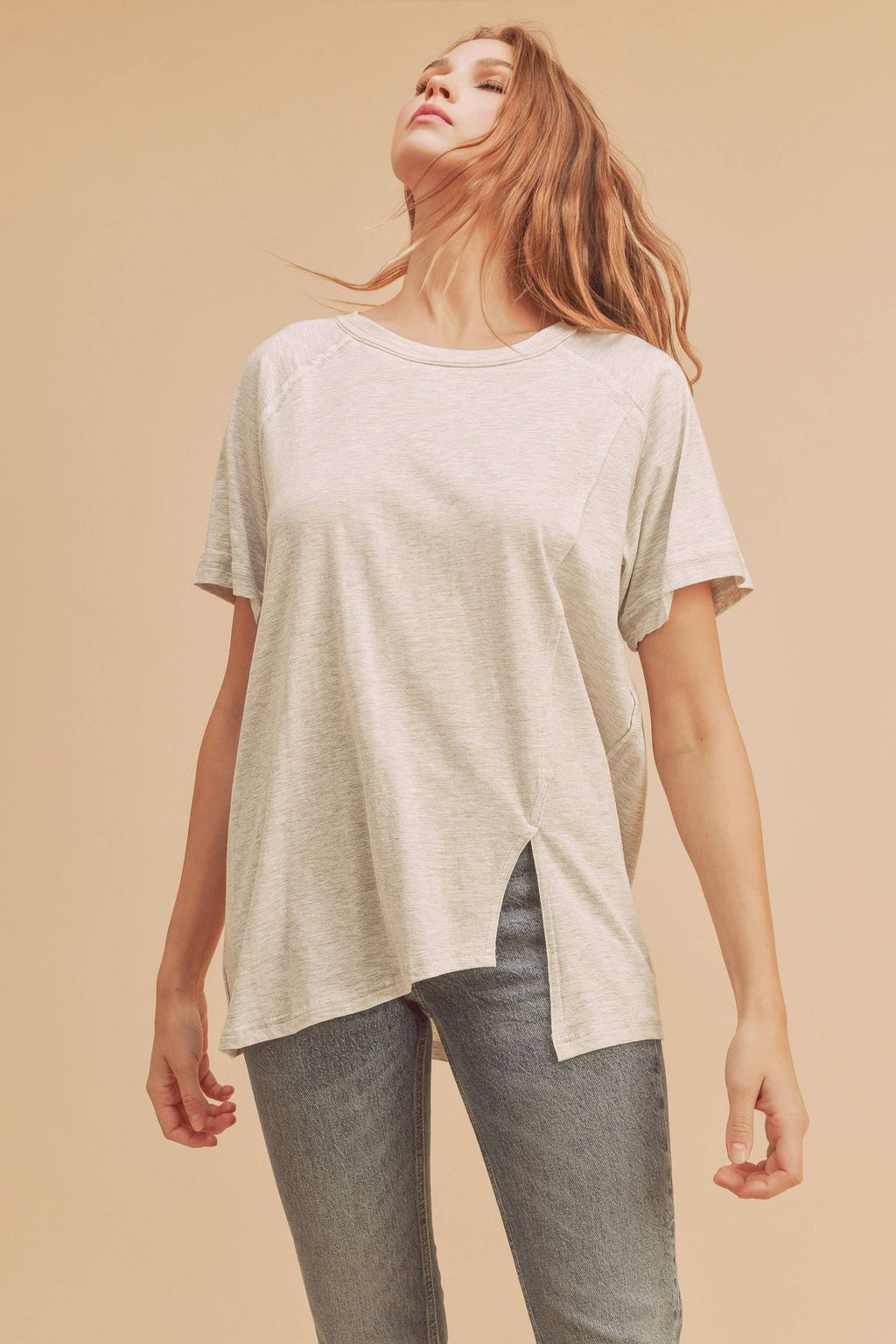 Dottie Top in Heather White