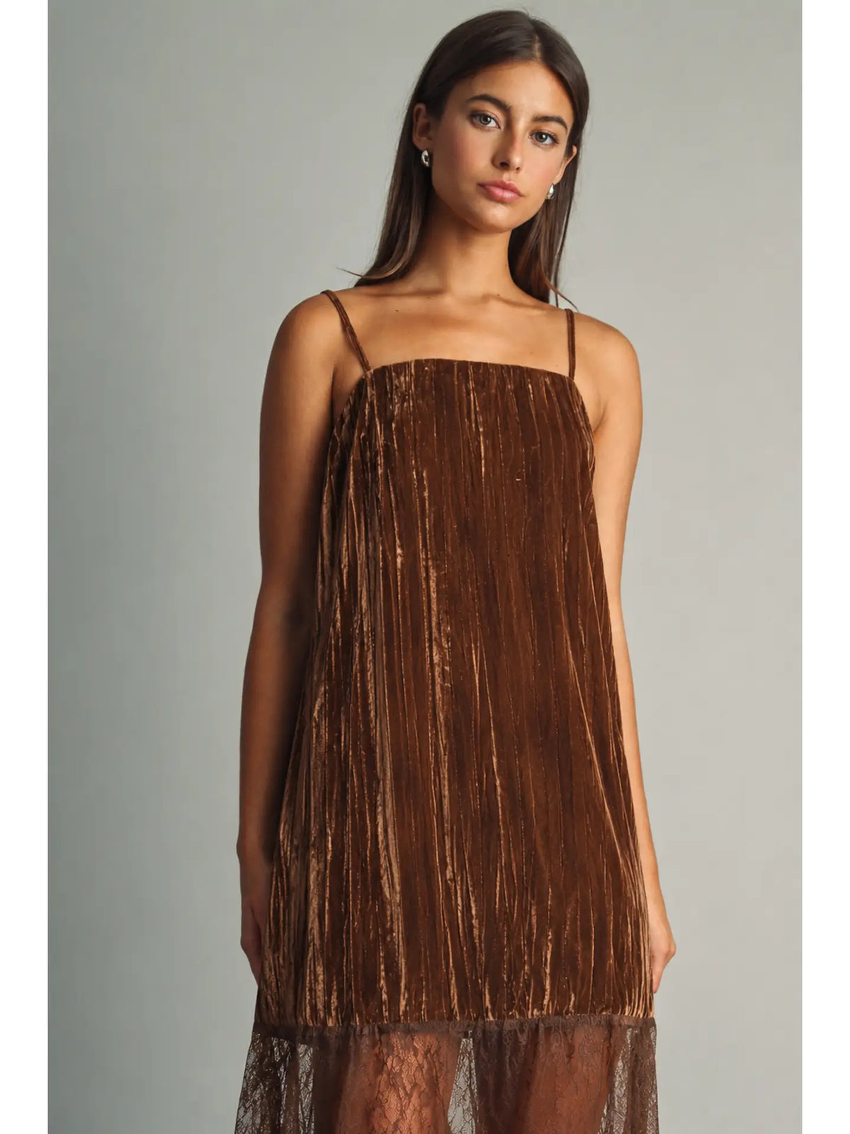 Espresso Velvet Dress