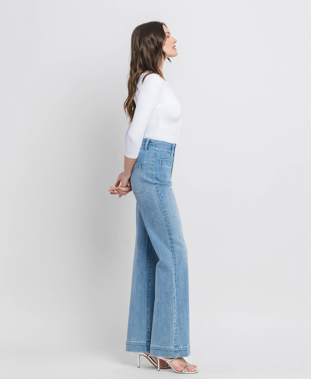 90s Vintage Super High Rise Flare Jeans