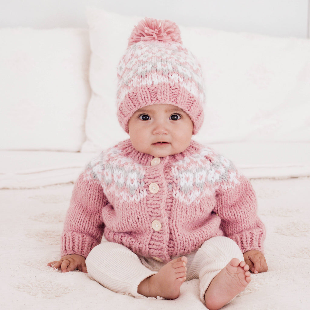 Little Rosy Fairisle Baby Cardigan