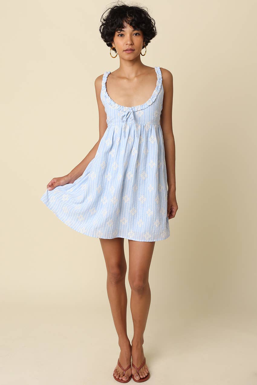 Anne Babydoll Tie Mini Dress