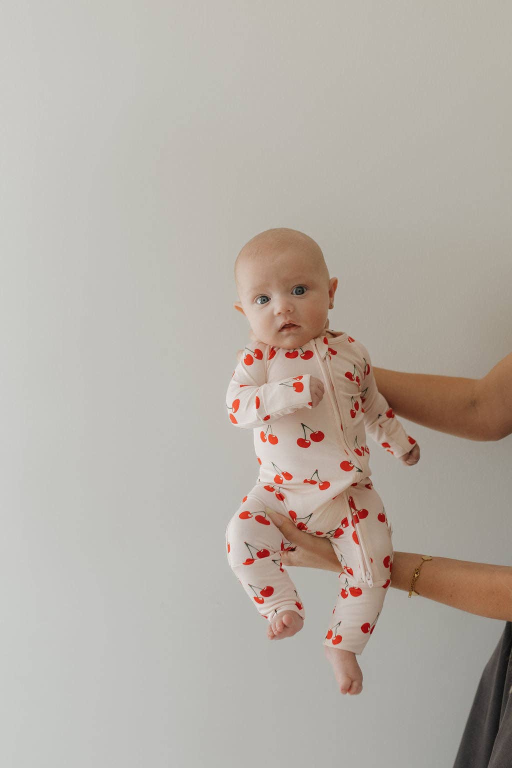 Cherry Orchard Baby Zip Pajamas