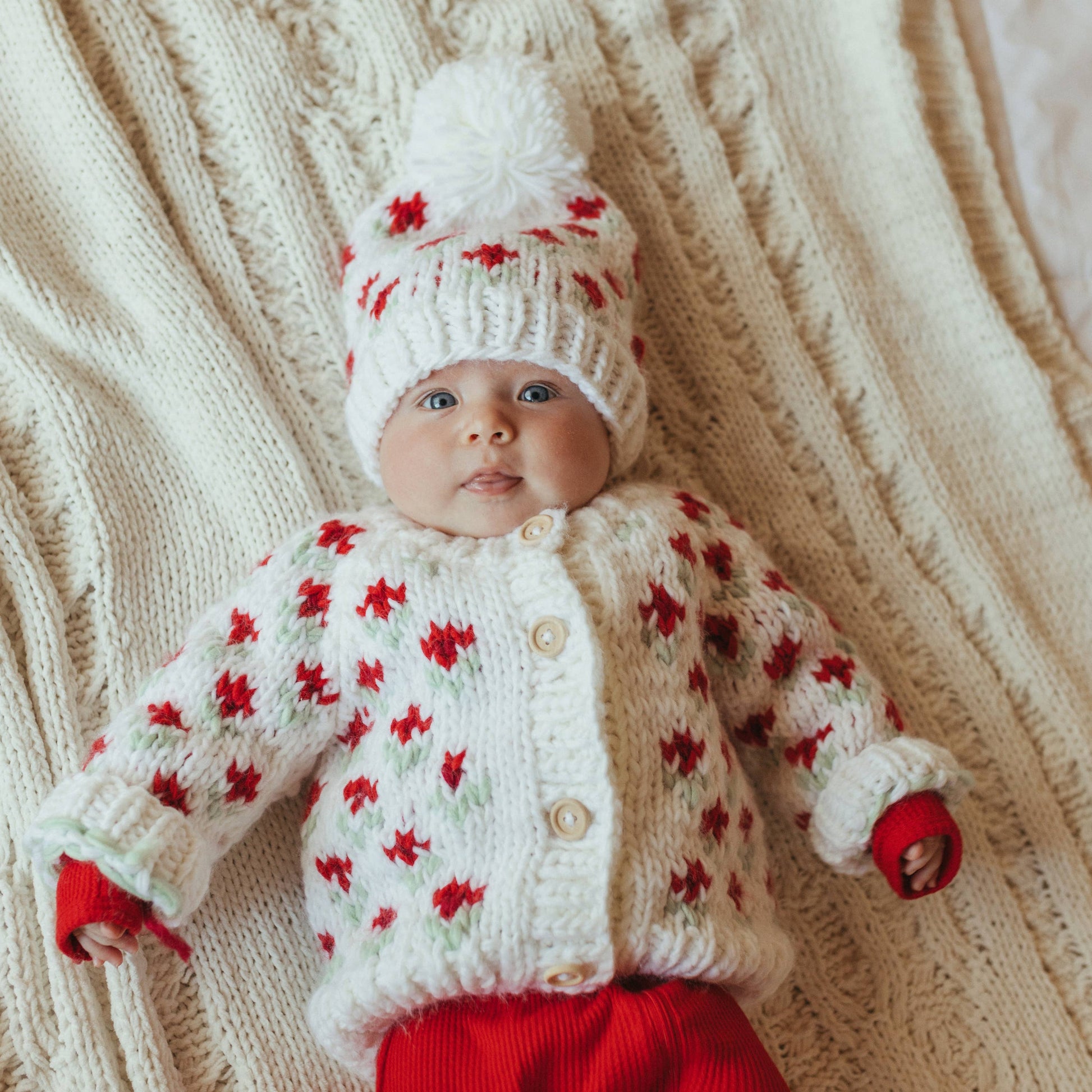 Bitty Blooms Holiday Baby Beanie