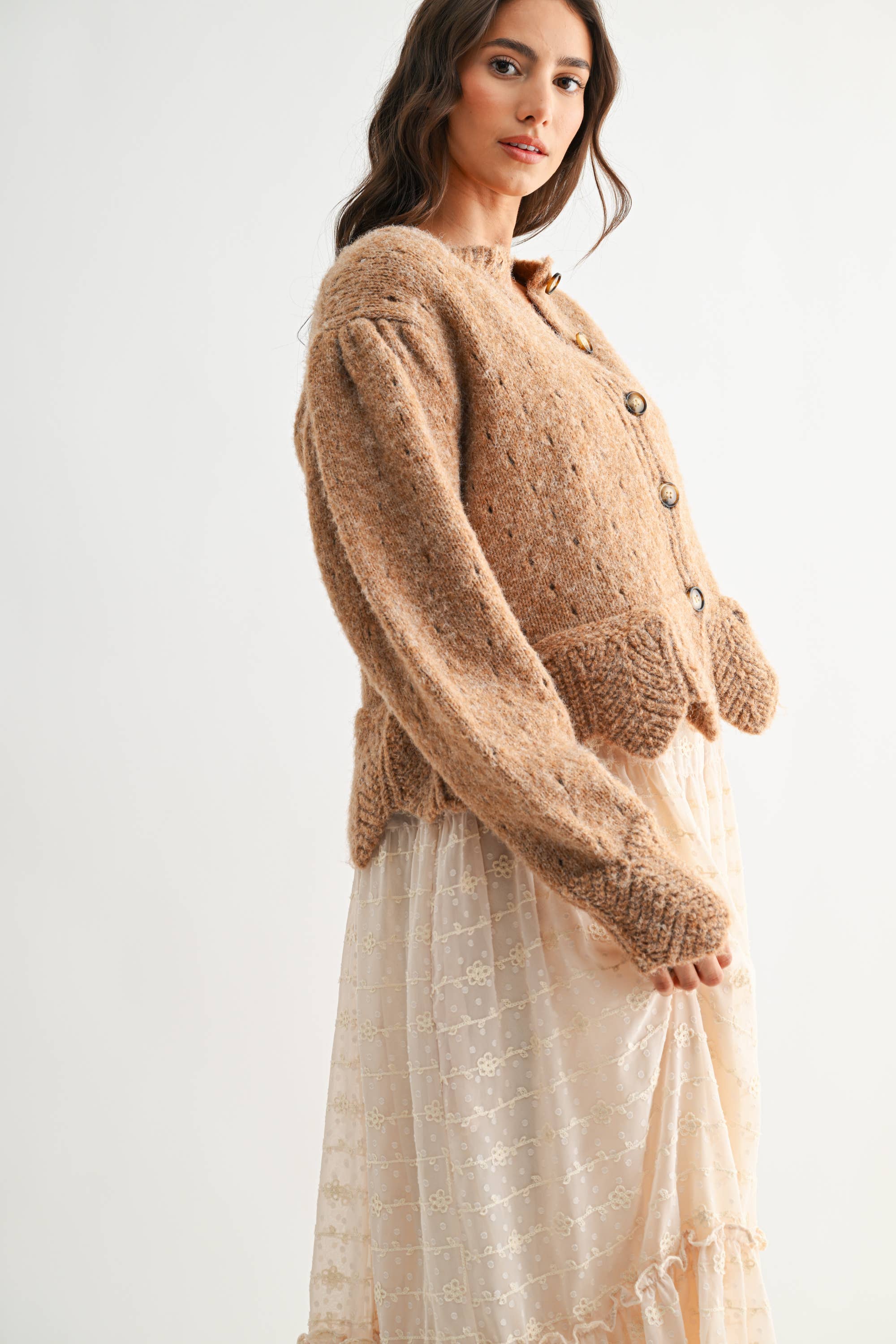 James Textured Knit Cardigan