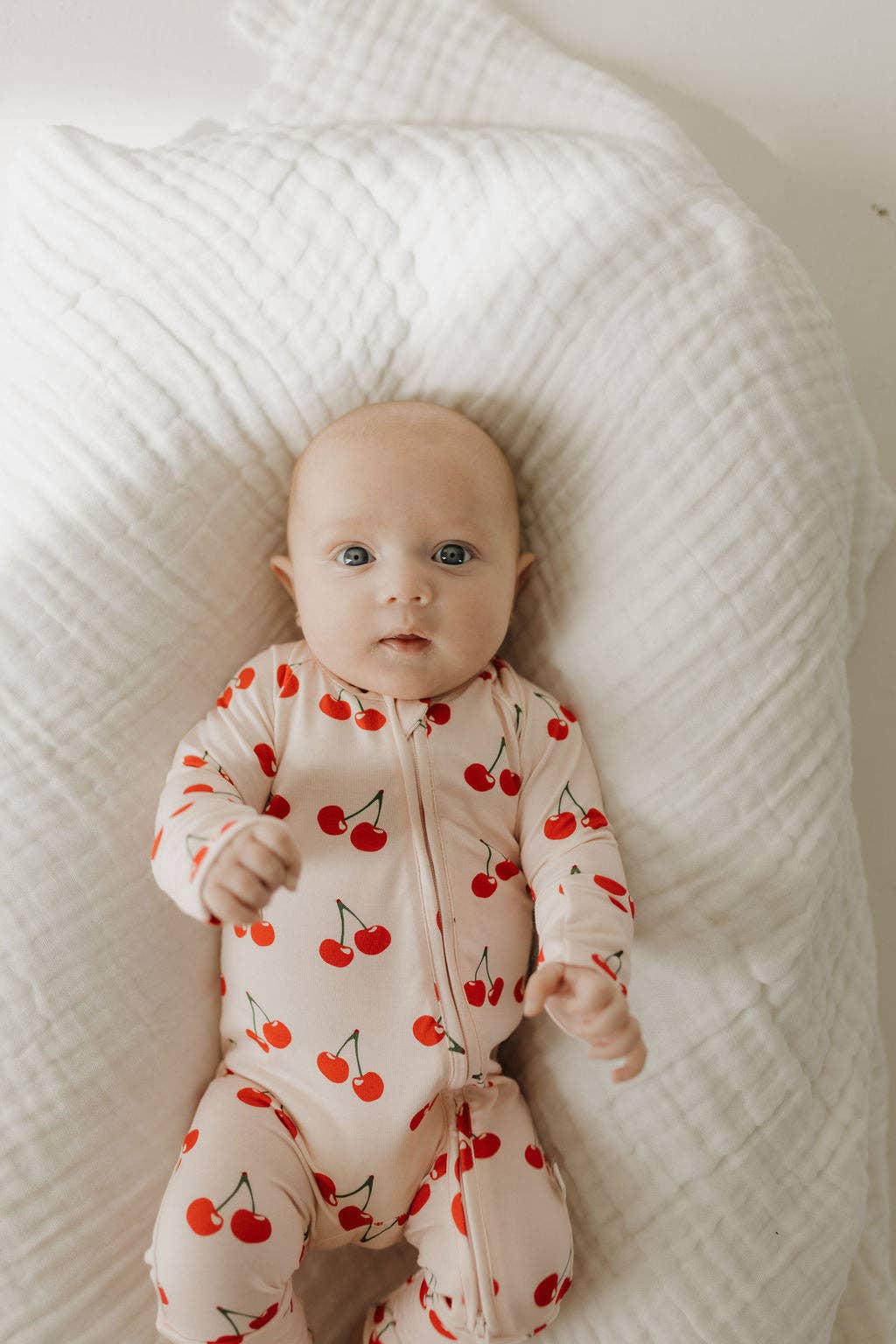 Cherry Orchard Baby Zip Pajamas