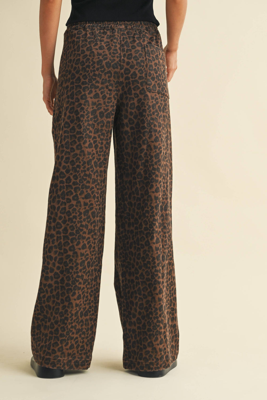 PRE-ORDER Blaise Leopard Denim Track Pants