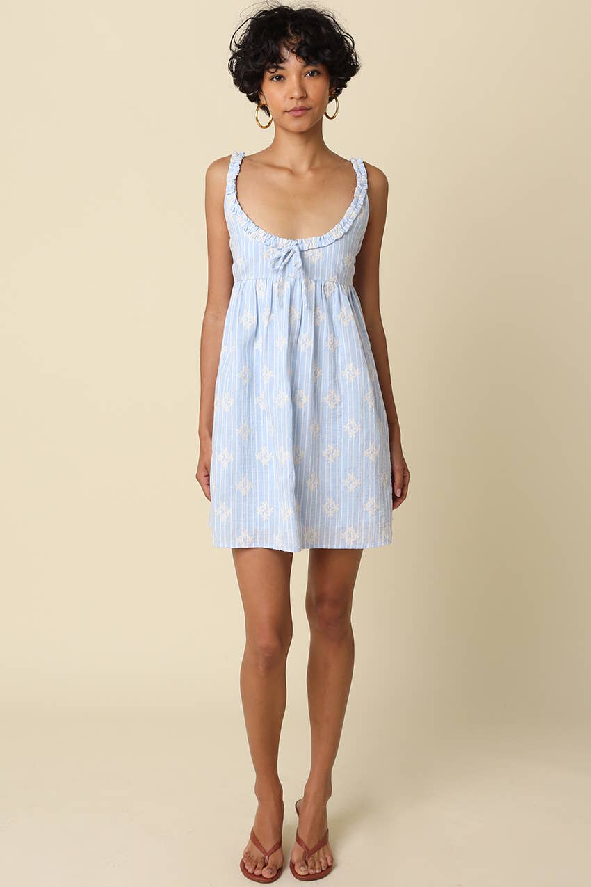 Anne Babydoll Tie Mini Dress