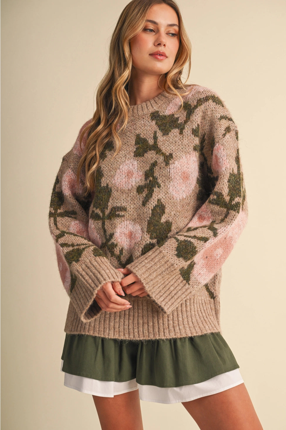 The Garden Hour Sweater in Taupe