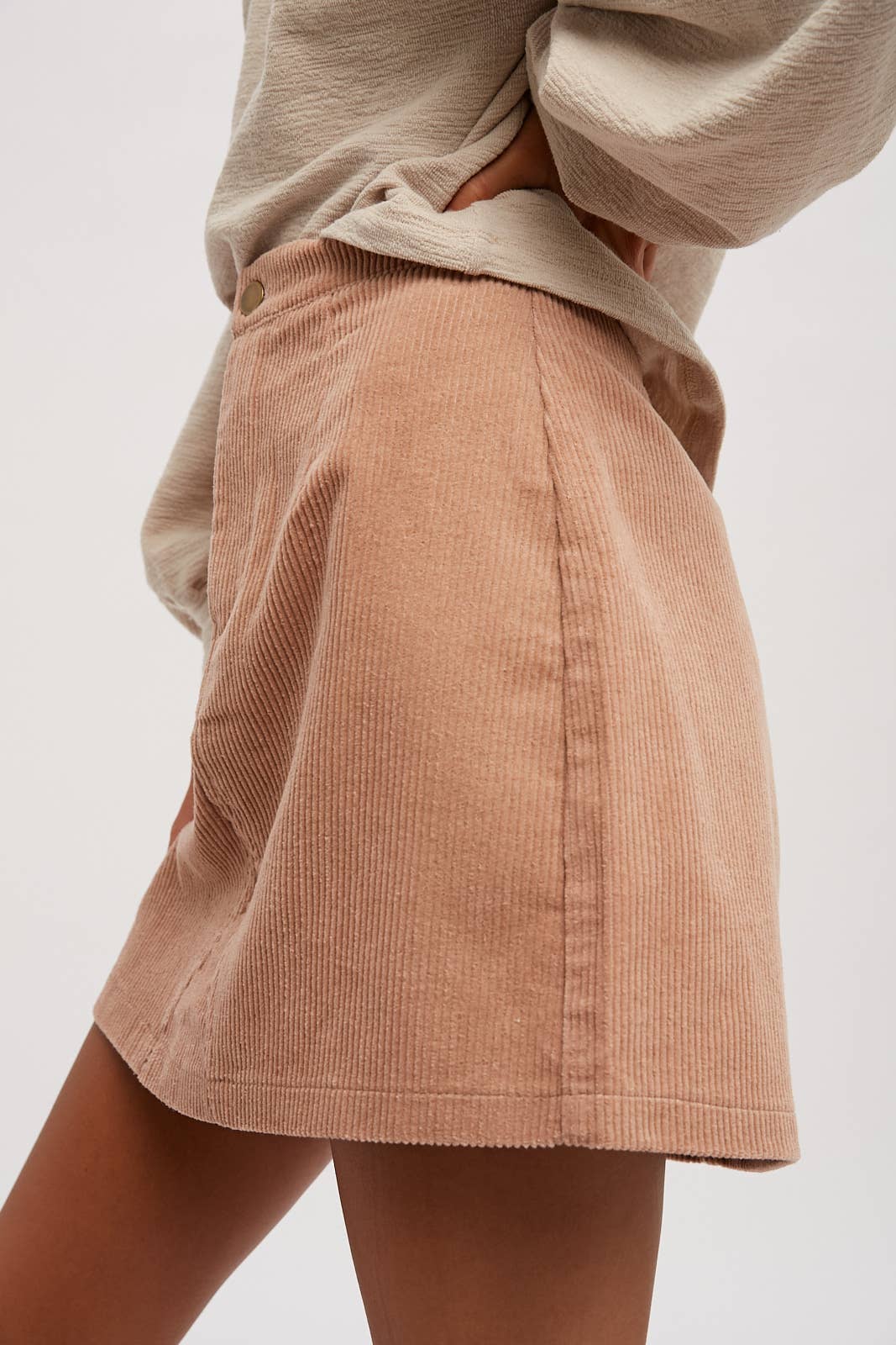 Ziggy Cord Skirt in Mauve