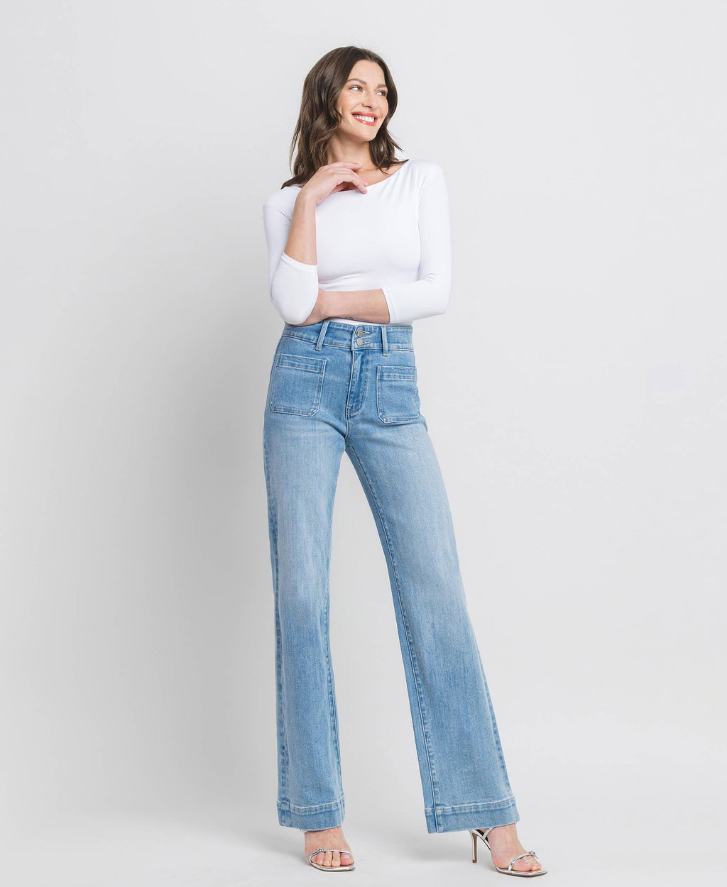90s Vintage Super High Rise Flare Jeans