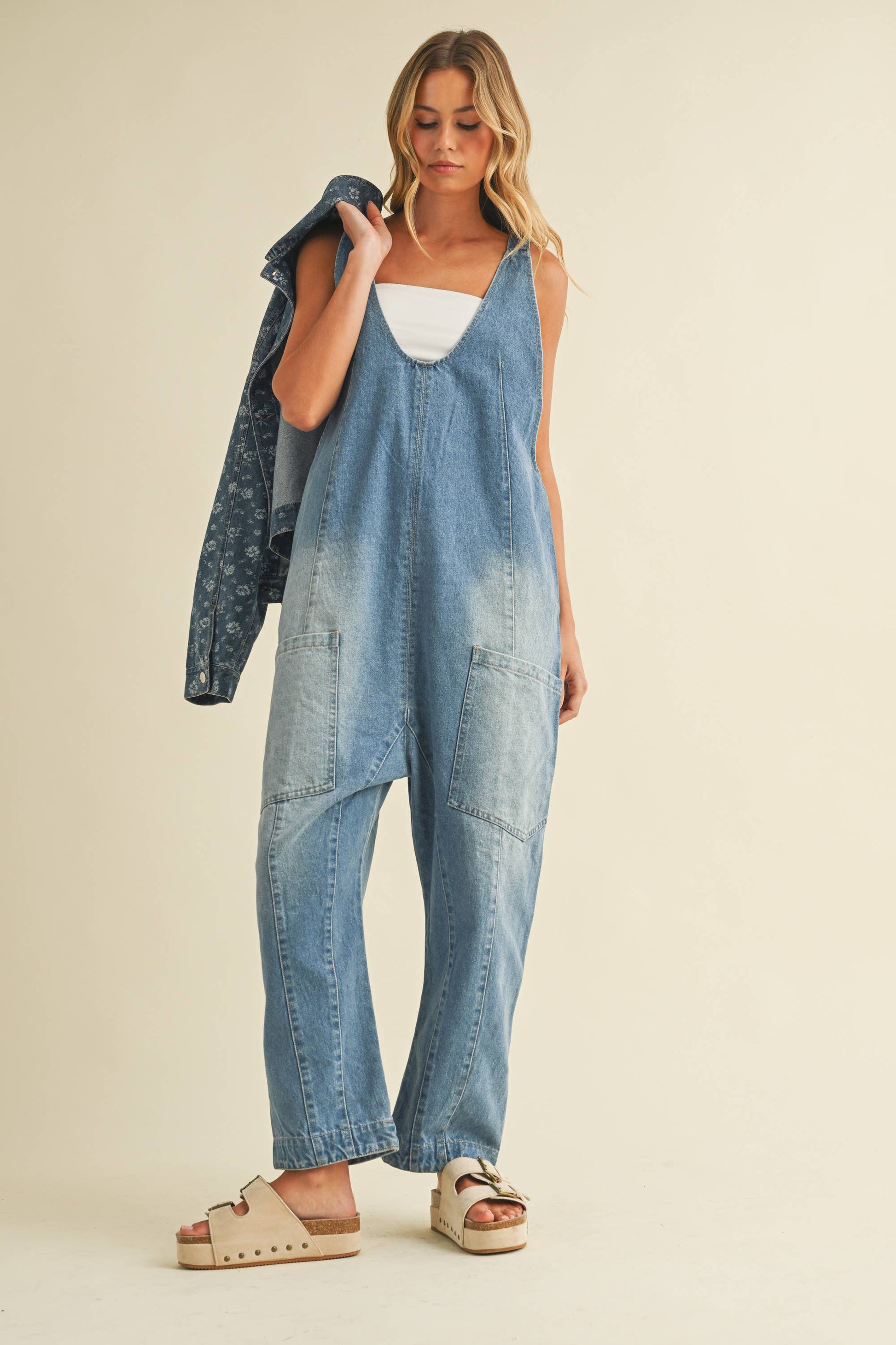 Lacey Floral Denim Jacket