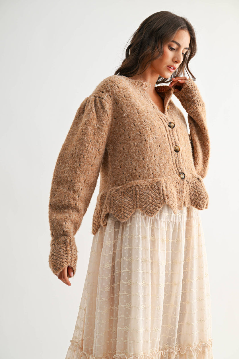 James Textured Knit Cardigan