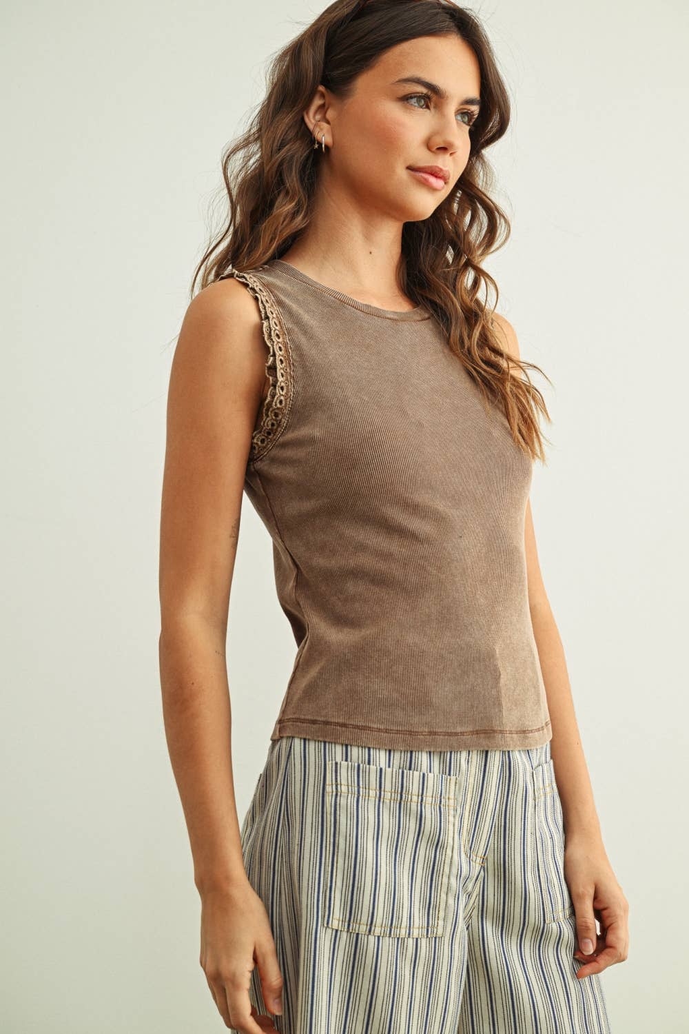 Prairie Wind Ruffle Trim Top