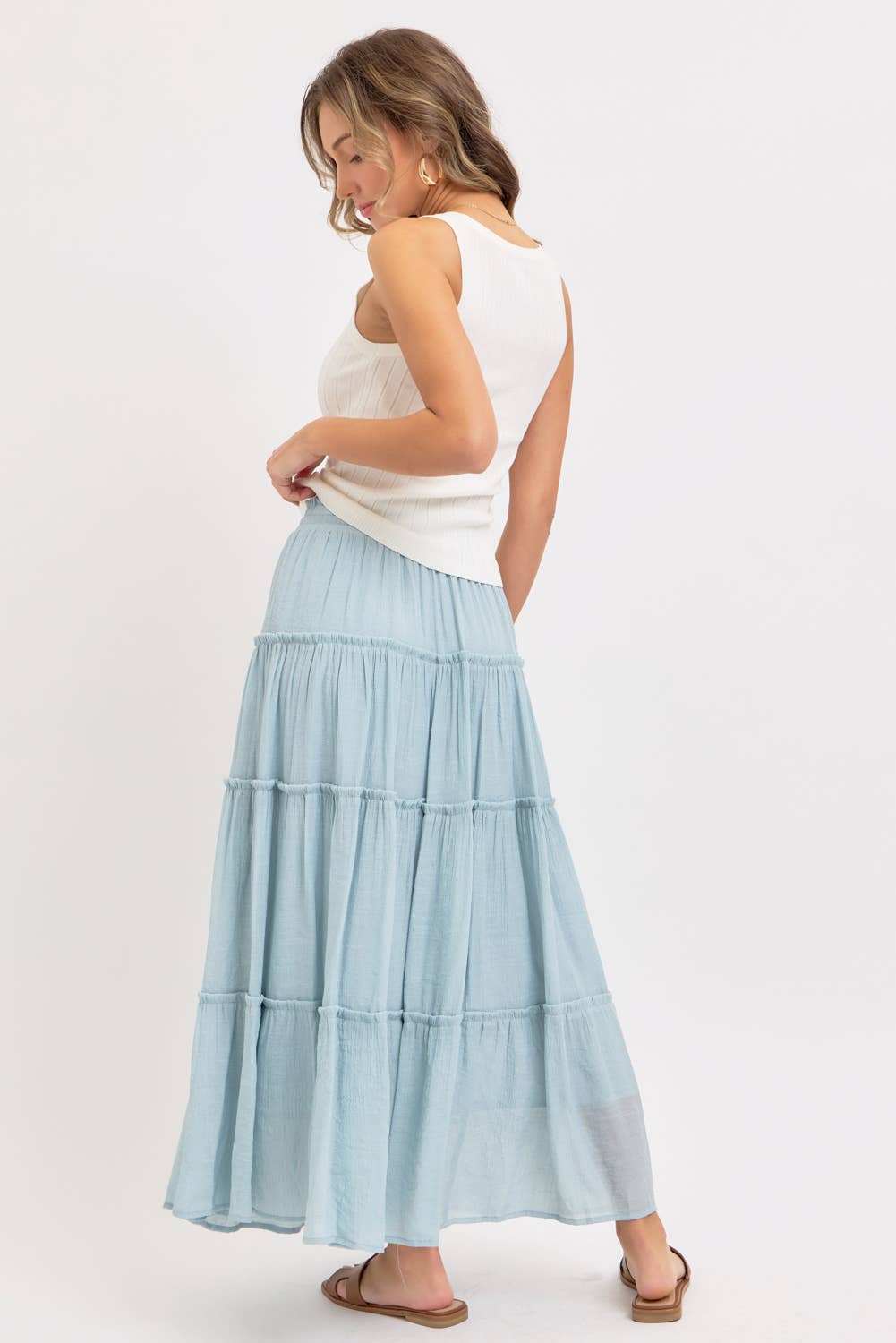 Lainey Skirt in Misty Blue