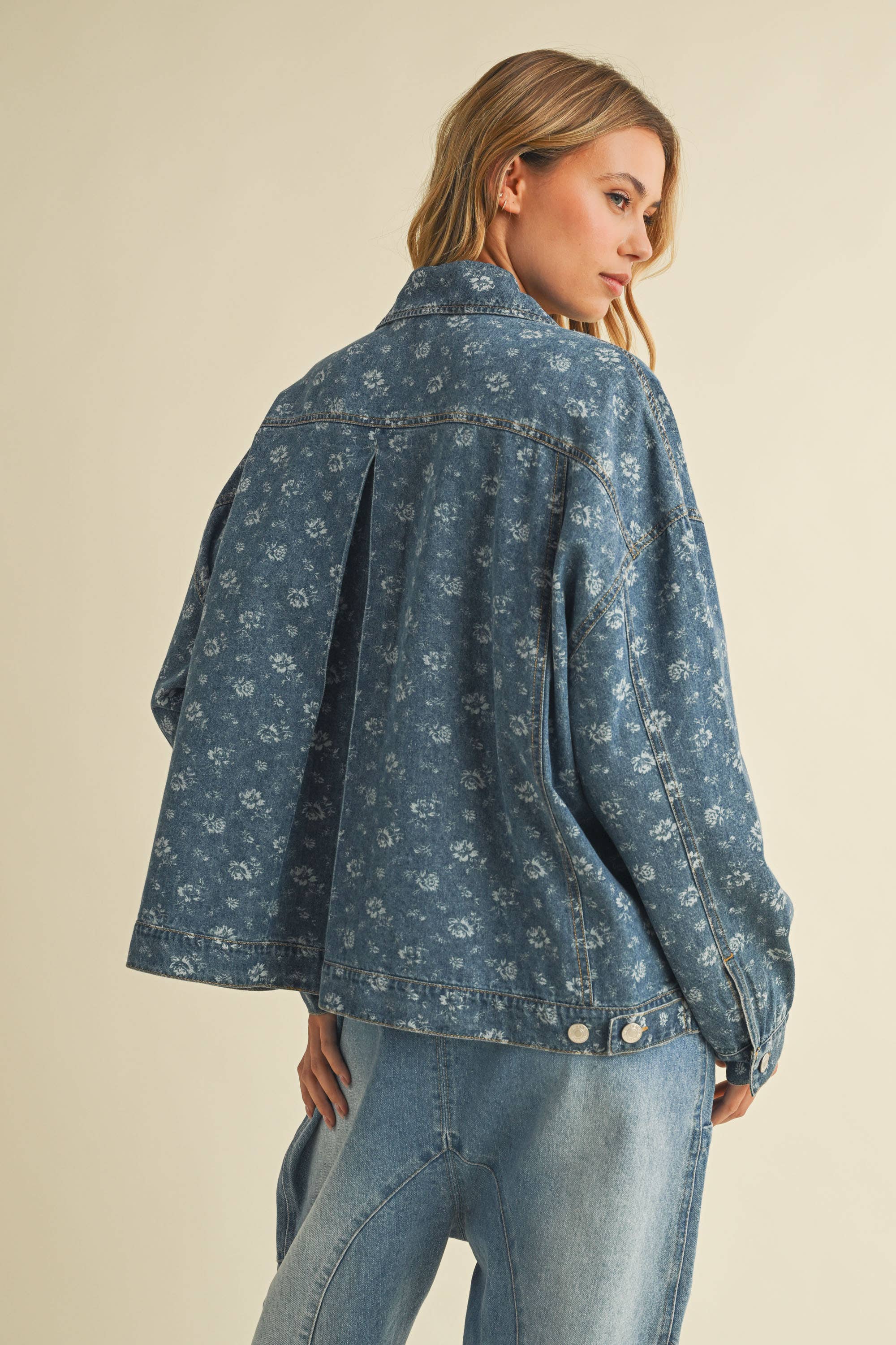 Lacey Floral Denim Jacket