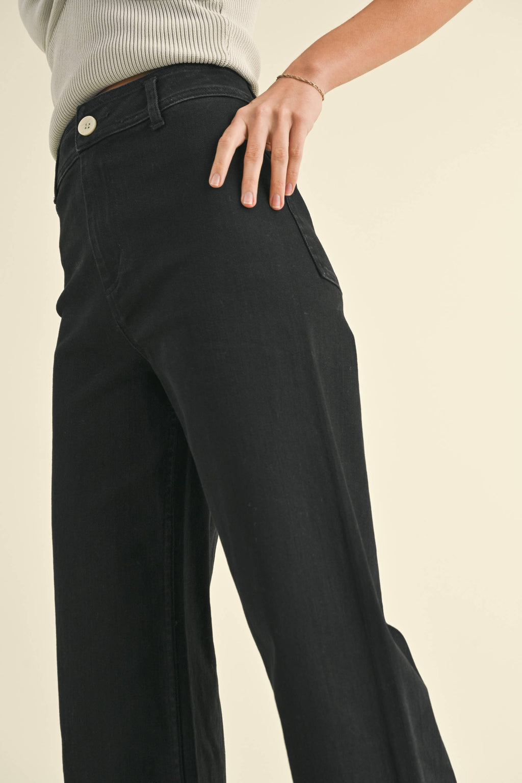 Ren Wide Leg Jeans in Black