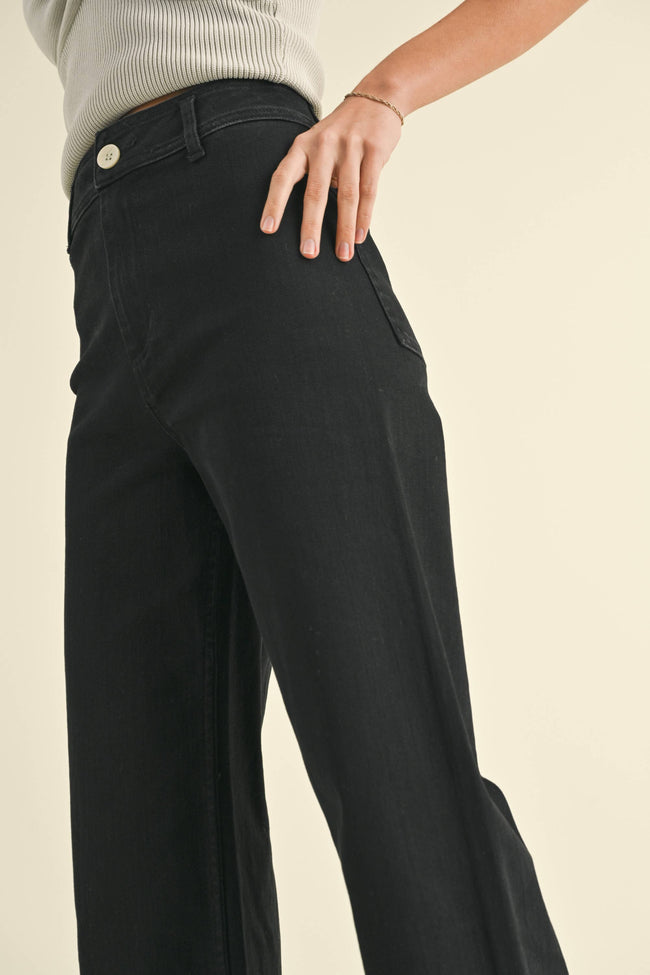 Ren Wide Leg Jeans in Black