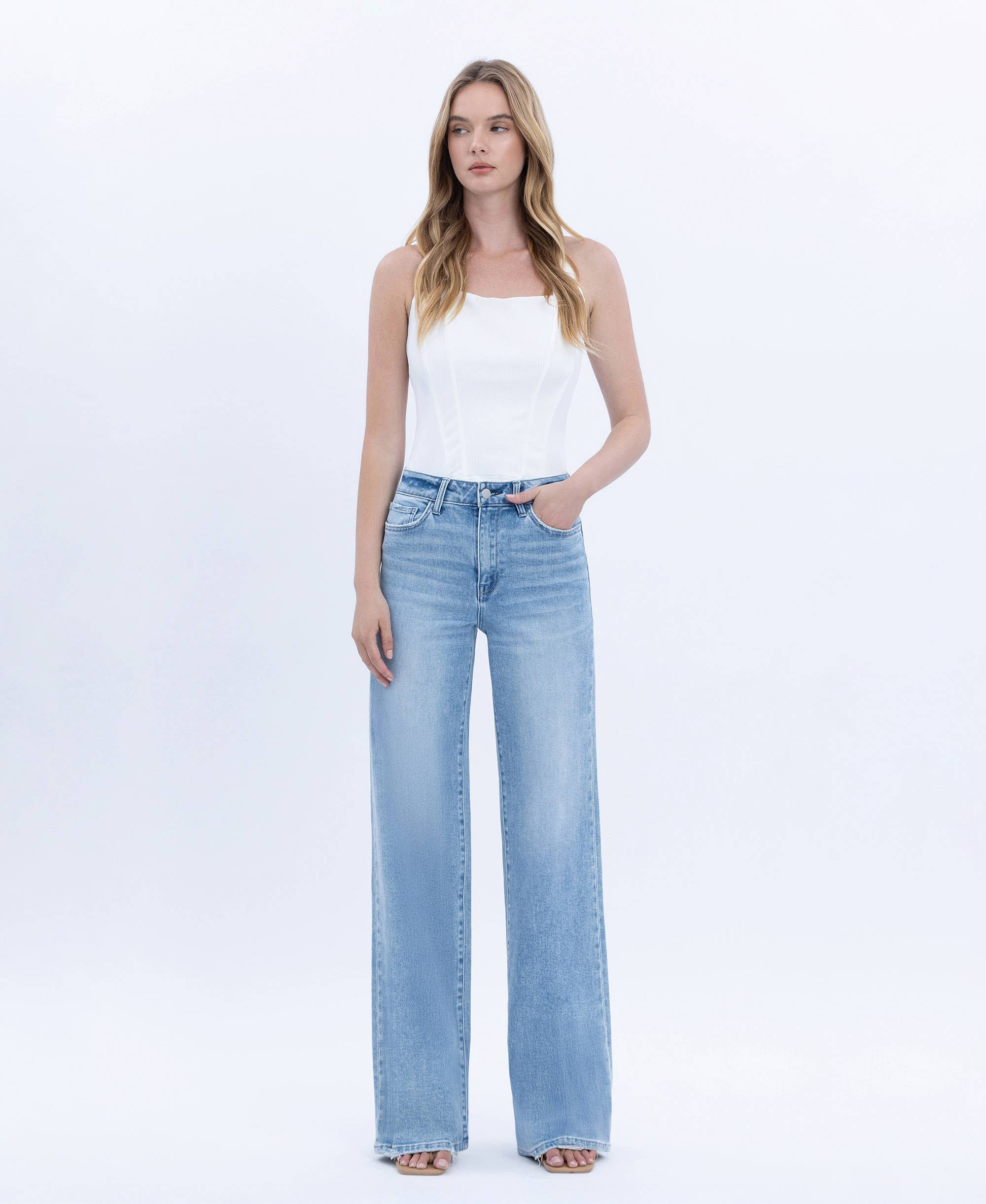 Sloane High Rise Wide Leg Jeans