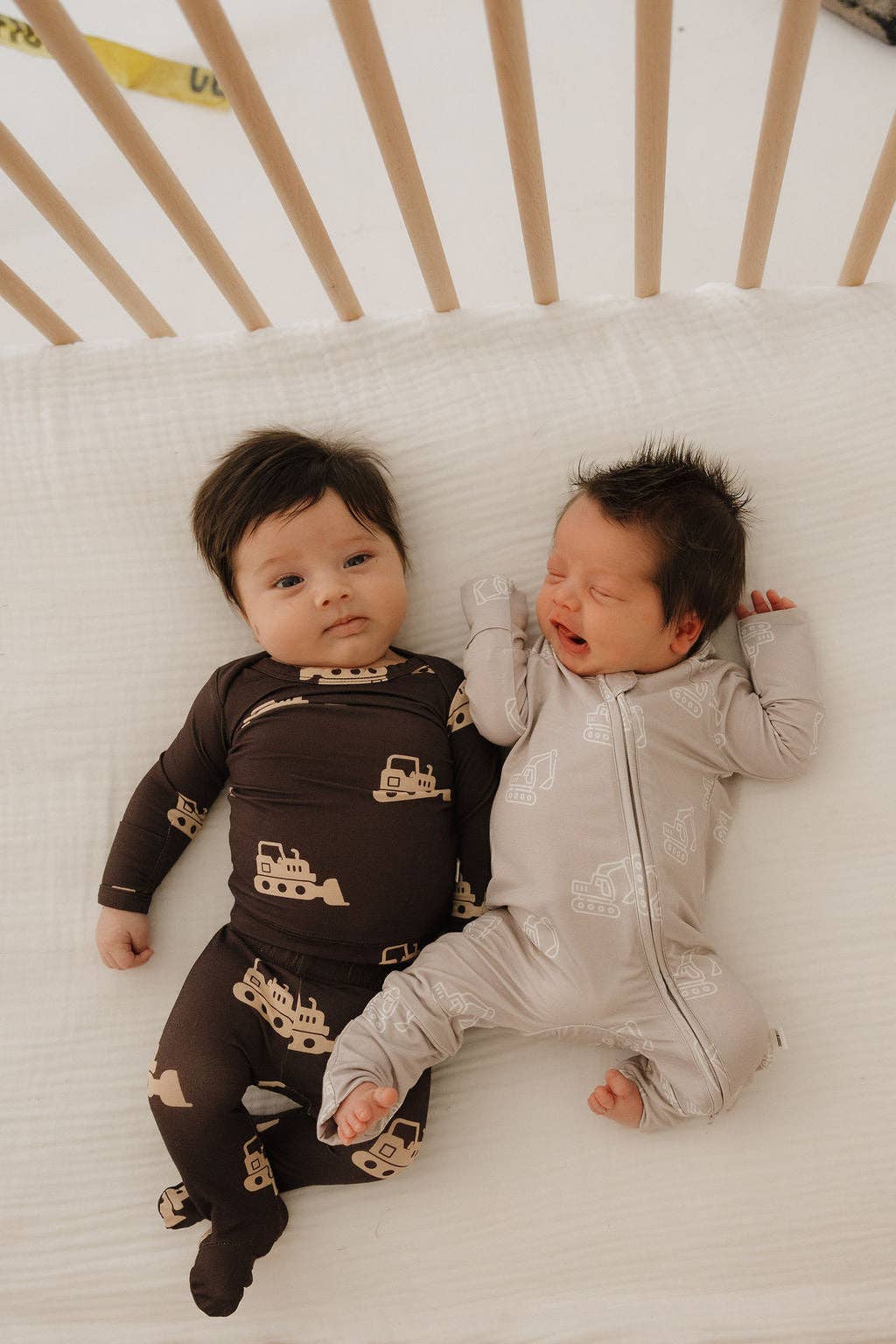 Excavator Baby Zip Pajamas